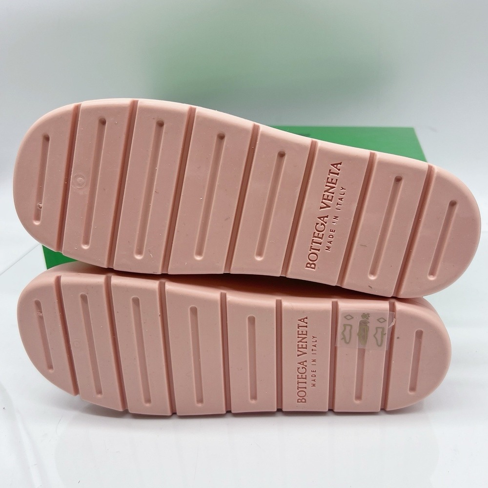 Bottega Veneta Puddle Sandals Peachy Pink Rubber Slingback Mule Clog Flats EU 38 - Picture 8 of 11